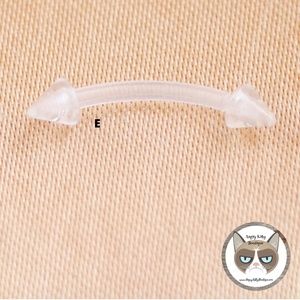 🔵 80% off 🔵 Spike Curved Barbell Clear Piercing